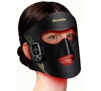 Red Light Therapy for Face Wireless with 400 Leds, 360° Led Face Mask Light Therapy with 4 Modes & Near-Infrared, 2000mAh Rechargeable Led Face Mask with Eye Protection for Anti-Aging & Radiant Glow