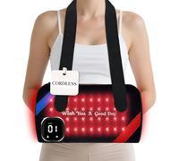 Red Light Therapy for Hands & Wrists, Cordless Dual-Hand Infrared Therapy Muff with 80 Dual-Wavelength LED Beads (660nm & 850nm), 5 Therapy Modes, 3000mAh Battery for Full-Coverage Pain Relief