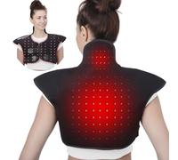 Red Light Therapy for Shoulder and Neck,Near Infrared Light for Body Upper Back,660nm&850nm Wearable Heating Red Light Therapy Pad for Muscle Pain Relief, Suitable for Home and Office Use,Black
