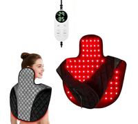 Red Light Therapy for Shoulder Pain, Red Light Therapy Back Pain Massage Heat, 660nm & 850nm Infrared Lights Wrap Heating Pad for Neck Shoulder Back Pain Relief with Timer and 3 Modes