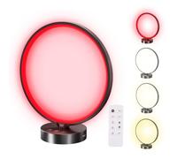 Red Light Therapy for Sleep 670nm Wavelength Timing and 5 Brightness Red Lights Lamp,4 Colors with Touch or Remote Control Decorative Lamp for Bedroom
