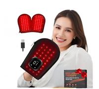 Red Light Therapy Glove for Hands, 660nm/850nm Dual LED Heating Pad with 5 Modes, USB-C Rechargeable, Wireless Wrap for Wrist, Palm, Fingers Joint & Muscle Pain Relief (1PCS)