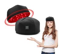 Red Light Therapy Hair Growth Beanie Revitalize Your Hair with the Power Revolutionary Hair Regrowth (Black plug-in)