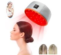 Red Light Therapy Hair Growth Cap Hair Growth Helmet, 660nm 850nm Dual-Wavelength Phototherapy Beanie with 120 LEDs for Men Women Improve Scalp Health Reduce Dandruff Devices,Grey