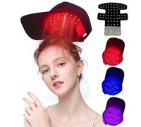 Red Light Therapy Hat for Hair Regrowth(160pcs LED), 660nm 460nm 850nm Red and Blue Light, Smart Timing 20 Min, Promote Circulation/Immunity to Baldness/Relax The Brain