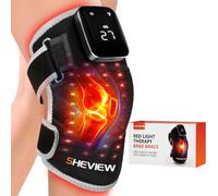 Red Light Therapy Knee Brace, Upgraded 72 LED Cordless 5000mAh Knee Massage Wrap with 5 Vibration, 660nm & 850nm Infrared Red Light Therapy Heated Device for Knee Body Pain Relief