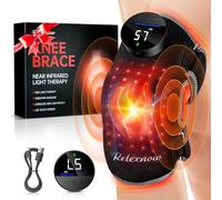 Red Light Therapy Knee Brace, Vibration Knee Massage with Extension Band, Wireless Rechargeable Controller,Near Infrared Light Therapy Heated Device for Knee/Elbow/Shoulder Pain Relief