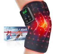 Red Light Therapy Knee Support Wireless Rechargeable with Pulse & Heating Modes, 660 nm & 850 nm Near Infrared Light for Knees, Elbows & Shoulders, Ideal for Elderly & Athletes