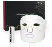 Red Light Therapy Mask,7+1 Color Led Face Light Therapy Mask with Remote Control Flexible Silicone Infrared Face Light Therapy with Timing Function Led Mask Light Therapy Suitable for Use at Home