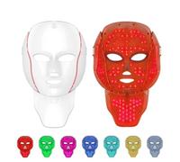 Red Light Therapy Mask for Face and Neck, Cordless LED Facial Mask for face Light Therapy with 850nm Infrared & 630nm Red Light, infrared therapy for face Skin Care Mask for Home Travel Yoga Sleep Use