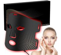 Red Light Therapy Mask for Face, LED Facial Skin Mask Rechargeable and Adjustable Timer Design with Digital Display for Home Skincare, Working Travel Yoga