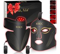 Red Light Therapy Mask Set, Five Levels Brightness Adjustment for Face and Neck, 630nm Infrared Light + 850nm Near Infrared LED Therapy for