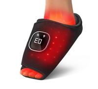 Red Light Therapy Massage Belt Wireless 64pcs 660nm&850nm Light Therapy for Plantar Fasciitis&Achilles Tendonitis Cordless Electric Foot and Ankle Massager USB Rechargeable for Pain and Circulation