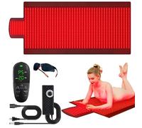 Red Light Therapy Mat, Full Body LED Therapy Pad with Dual Wavelengths, Foldable with Timer