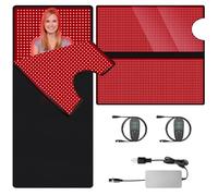 Red Light Therapy Mat - Full Body, Sleep Bag Design, Dual Timer Controllers, 2352 LED Beads, Adjustable Intensity/Pulse, 660nm & 850nm Wavelengths for Pain Relief & Better Sleep, 71" x 31.5"