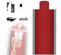 Red Light Therapy Mat, LED Whole Body Blanket with 660nm Red Light and 850nm Near Infrared for Accelerated Cell Regeneration, Multifunctional Controller