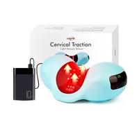 Red Light Therapy Neck Traction Pillow, Neck Stretcher for Relief of Neck Pain, Cervical Traction Device for Tension Headaches and Neck Humping Corrector with 10000 mAh Power Bank