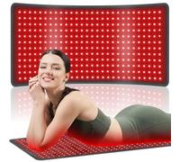 Astarexin Red Light Therapy Pad - 406 LEDs 660nm & 850nm, 56W Foldable Infrared Mat with 5 Level Mode, Smart Temp & Timer for Full Body, Back, Waist, Shoulder Muscle Relaxation & Joint Comfort