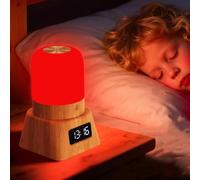 Red Light Therapy Sleep, Red Night Light Desk Lamp with 670nm Wavelength, Rechargeable Long Lasting RedNightLight Sleep Lamp for Bedroom, Nursery, Reading