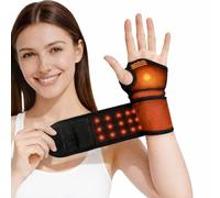 Red Light Therapy Wrist Heating Pad, 36 LED Beads & 3000mAh Battery, Cordless Rechargeable Heated Wrist Wrap with Vibration, 3 Heat Levels, for Daily Comfort, Post-Workout & Gift
