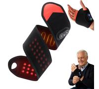 Red Light Therapy Wrist Wrap for Carpal Tunnel - 660nm & 880nm Infrared LED Therapy Brace with 3 Heating Levels, Flexible Design for Hand, Arm, Wrist & Ankle Discomfort Relief (A01)