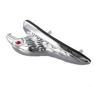 Red Lighted Eagle Eye Fender Mount Chrome Aluminum Look(Silver)