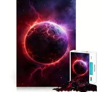 Red Lightning Planet Jigsaw Puzzles 1000 Pieces for Teenagers Logic Game Warm Time Precise Cut Art Collection Piece (38x26cm)