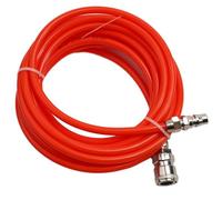 Red Lightweight Air Compressor Hose, 5mm ID 8mm OD Flexible Non-Kinking Tube with Quick Connectors for Woodworking red 10m