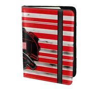 Red Line Firefighter Usa Flag Printing Passport Holder For Travel Must Have,Passport Cover Case For Travel Accessories For Women Men, Black, One Size