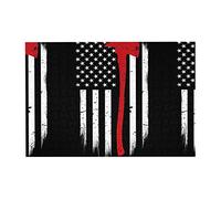 Red Line Firefighter USA Flag Puzzle, 300 Piece Jigsaw Puzzl, 15â€X10.2â Wood, Environmentally Friendly, No Odor Challenging, for Adult and Kids Family, Wedding, Graduation, Gift