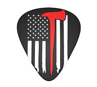 Red Line Firefighter Usa Flag Stolmx Guitar Pick Set - Full Print Design, 3 Thicknesses Available