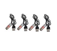Red line Laser Module, Industrial Laser Module, Adjustable Focus, line Length 39″USB Connector Diameter 12mm(traverse-4pack)