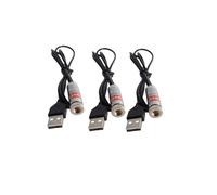 Red line Laser Module, Industrial Laser Module, Adjustable Focus, line Length 39″USB Connector Diameter 12mm(poine-3pack)