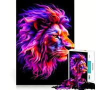 Red Lion Head 1000 Piece Jigsaw Puzzle for Teenagers Fine Logic Toy Relaxing Fun Neat Edge Wall Art Decor (38x52cm)