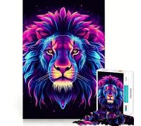 Red Lion Head 1000 Piece Jigsaw Puzzles for Adults Teenagers Solid Logic Toy Quiet Fun Precision Cut Santa Wish Pick (38x26cm)