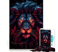 Red Lion Head 1000 Piece Jigsaw Puzzles for Teenagers Boost Memory Gentle Relax Premium Cut Bday Surprise (38x52cm)