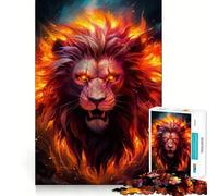 Red Lion Head Jigsaw Puzzle for Adults 1000 Pieces Memory Boost Group Play Pattern Assembly Xmas Surprise (38x52cm)