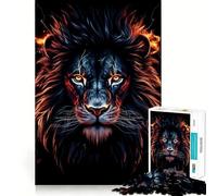 Red Lion Head Jigsaw Puzzle for Adults 1000 Pieces Mind Puzzle Calm Pastime Image Assembly Lovely Present (50x75cm)