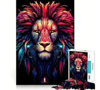 Red Lion Head Jigsaw Puzzles 1000 Pieces for Teenagers Raise Memory Easy Leisure Clean Edge Xmas Surprise (38x26cm)
