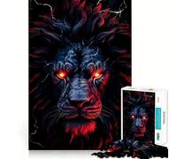 Red Lion Head Jigsaw Puzzles for Adults 1000 Piece Smart Game Relaxing Fun Pattern Assembly Cherished Gift (38x26cm)