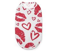 Red Lip Full Moon Dog Shirts Summer Pet T Shirts Soft Sleeveless Tank Top Pet Clothes for Small Puppy and Cats L