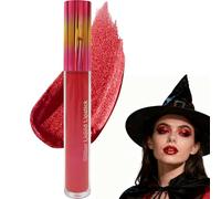 Red Lip Gloss Glitter Lipstick, Metallic Diamond Shimmer Sparkly, Long Lasting Matte Lipgloss Red Lip Stain, Non-stick Cup Waterproof High Pigmented Makeup for Women
