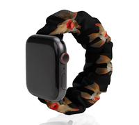 Red Lipped Batfish Elastic Scrunchie Watch Bands Bracelet Strap Compatible with IWatch Series 6 5 4 3 2 1 Black-style 38mm/40mm