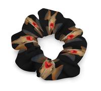 Red Lipped Batfish Hair Scrunchies for Women Elastic Hair Bands Soft Hair Ties for Styling Gift Christmas Valentine's Day