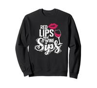 Red Lips and Wine Sips Sweatshirt