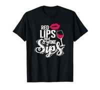 Red Lips and Wine Sips T-Shirt