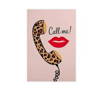 Red Lips Beauty Face Close Up Art Print Poster (2) Canvas Poster Bedroom Decor Landscape Office Room Decor Gift 12x18inch(30x45cm)