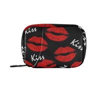 Red Lips Kiss Daily Tablet Pill Organiser Weekly Pill Box 7 Day Travel Small for Medicine Vitamin Supplement