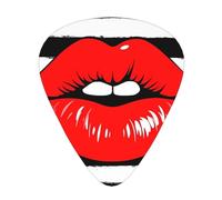 Red Lips Kiss Guitar Picks Gift Set - Smooth Durable Plectrums For Acoustic, Electric & Bass Guitar, Perfect Present For Guitar Lovers & Musicians