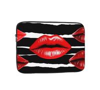 Red Lips Kiss Laptop Case Sleeve 10 inch Laptop Bag Shockproof Computer Carrying Cover Protective Notebook Case